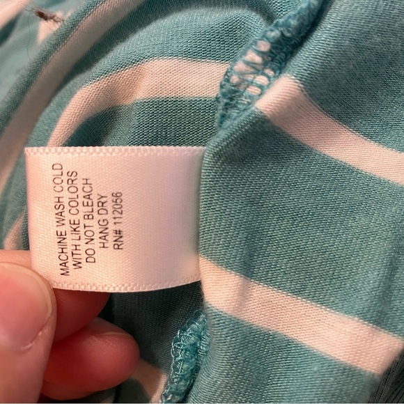 Zenana Outfitters Teal and White Striped Tank Top - Picture 8 of 8